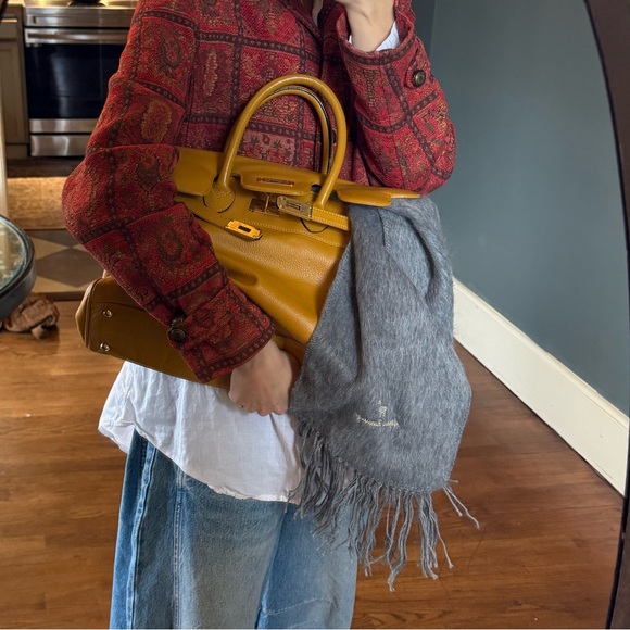 Birkin inspired Mustard yellow bag - Picture 10 of 15